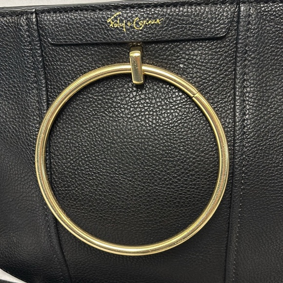 Foley and Corrina Limelight Crescent Ring Bag Black Purse - Picture 3 of 13